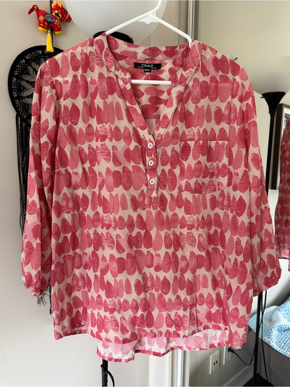 Charlie B Pink  Blouse XL